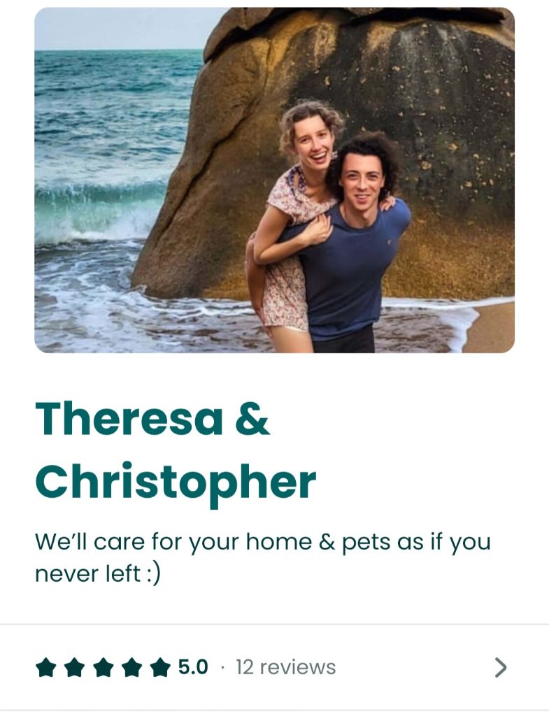 Bewertung von Gastgebern bei TrustedHousesitters