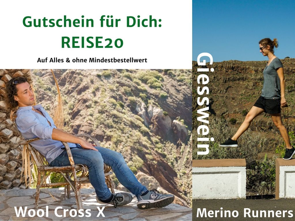 20 % Rabattcode für den Giesswein Shop: REISE20