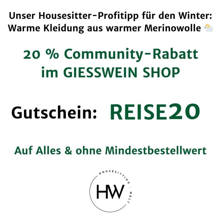 Community Gutschein für den GIESSWEIN Shop: REISE20