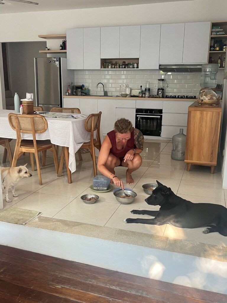 Fütterungszeit beim Housesitting auf Bali